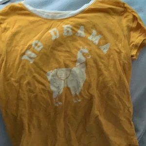 Kids no drama llama orange T-shirt